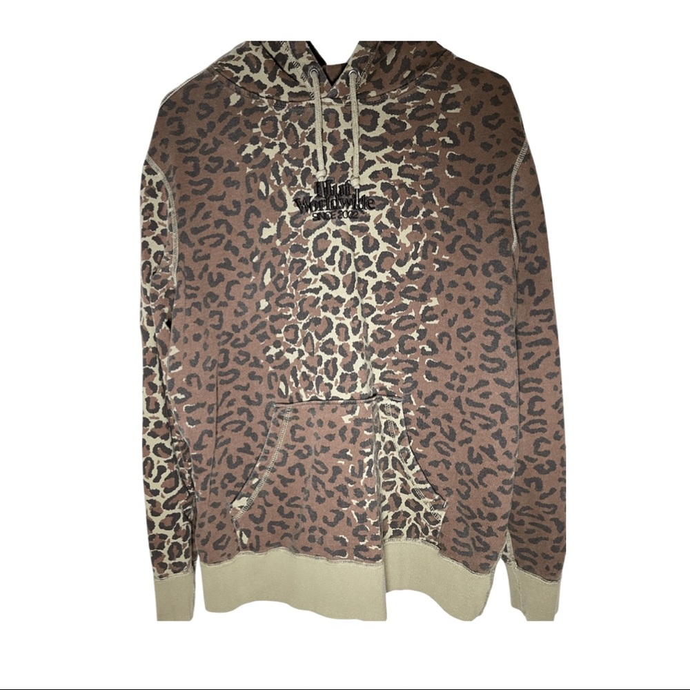 Huf Worldwide leopard print hoodie